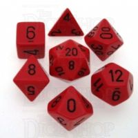 Chessex Opaque Red & Black 7 Dice Polyset