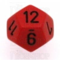 Chessex Opaque Red & Black D12 Dice