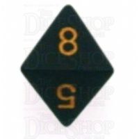 Chessex Opaque Black & Gold D8 Dice