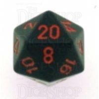 Chessex Opaque Black & Red D20 Dice