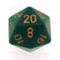 Chessex Opaque Dusty Green & Copper D20 Dice