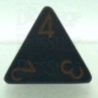 Chessex Opaque Dark Grey & Copper D4 Dice