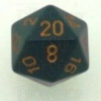 Chessex Opaque Dark Grey & Copper D20 Dice