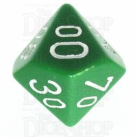 Chessex Opaque Green & White Percentile Dice