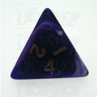 D&G Marble Purple & White D4 Dice