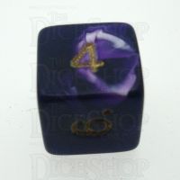 D&G Marble Purple & White D6 Dice