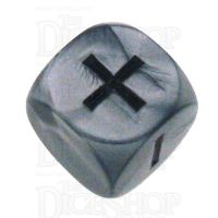 Grey Ghost Olympic Pearl Silver Fudge Fate D6 Dice