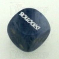 Chessex Phantom Black BOLLOCKS Logo D6 Spot Dice