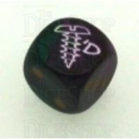 Chessex Gemini Green & Purple SCREWED Logo D6 Spot Dice