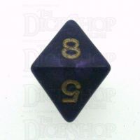 D&G Pearl Purple & Gold D8 Dice