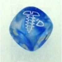 Chessex Nebula Dark Blue SCREWED Logo D6 Spot Dice