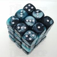 Chessex Gemini Black & Shell 36 x D6 Dice Set