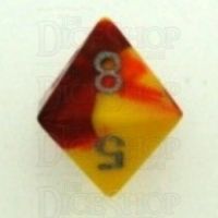 Chessex Gemini Red & Yellow D8 Dice