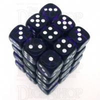 Chessex Translucent Purple & White 36 x D6 Dice Set