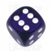 Chessex Translucent Purple & White 16mm D6 Spot Dice