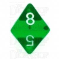 Chessex Translucent Green & White D8 Dice