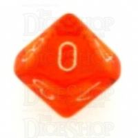 Chessex Translucent Orange & White D10 Dice