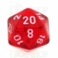 Chessex Translucent Red & White D20 Dice