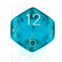 Chessex Translucent Teal & White D12 Dice