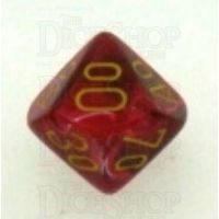 Chessex Vortex Red & Yellow Percentile Dice - Discontinued