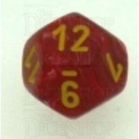 Chessex Vortex Red & Yellow D12 Dice - Discontinued