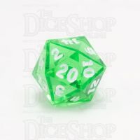 GameScience Gem Emerald & White Ink D20 Dice