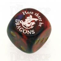 Chessex Gemini Purple & Red Here There Be Dragons D6 Spot Dice