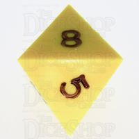 GameScience Opaque Saffron Yellow & Black Ink D8 Dice