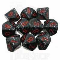 Chessex Speckled Space 10 x D10 Dice Set