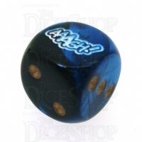 Chessex Gemini Black & Blue AAAGH Logo D6 Spot Dice
