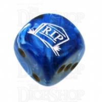 Chessex Vortex Blue RIP Logo D6 Spot Dice