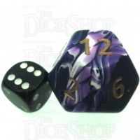 D&G Marble Purple & White JUMBO 34mm D12 Dice