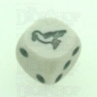 Koplow White & Grey Seagull Logo D6 Spot Dice