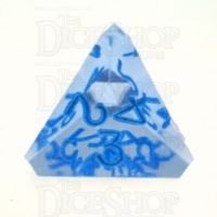 GameScience Gem Ice Blue Moonstone & Blue Ink D4 Dice