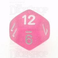 Chessex Frosted Pink & White D12 Dice