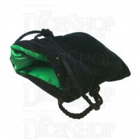 Koplow Velvet Black & Green Small Dice Bag