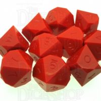 GameScience Opaque Crimson Red 10 x D10 Dice Set