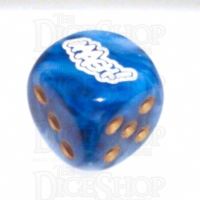 Chessex Vortex Blue BOOM Logo D6 Spot Dice