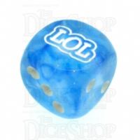 Chessex Borealis Sky Blue LOL Logo D6 Spot Dice