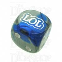 Chessex Gemini Blue & Steel LOL Logo D6 Spot Dice