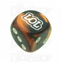 Chessex Gemini Black & Copper LOL Logo D6 Spot Dice