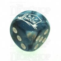 Chessex Lustrous Slate RIP NOOB Logo D6 Spot Dice