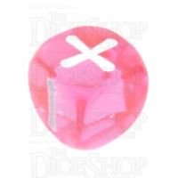Evil Hat Valentine Gem Pink & White Fudge Fate D6 Dice