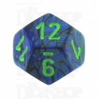 Chessex Lustrous Dark Blue & Green D12 Dice