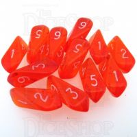 Crystal Caste Gem Orange 12 x D6 Dice Set