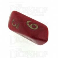 Crystal Caste Pearl Red D6 Dice