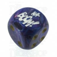 Chessex Lustrous Purple KA-BOOM! Logo D6 Spot Dice