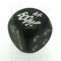 Chessex Leaf Black Gold KA-BOOM! Logo D6 Spot Dice