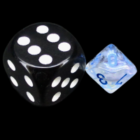 Chessex Borealis Icicle & Light Blue Luminary MINI D10 Dice