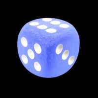 Chessex Frosted Blue & White 16mm D6 Spot Dice